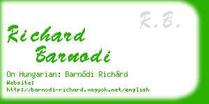 richard barnodi business card